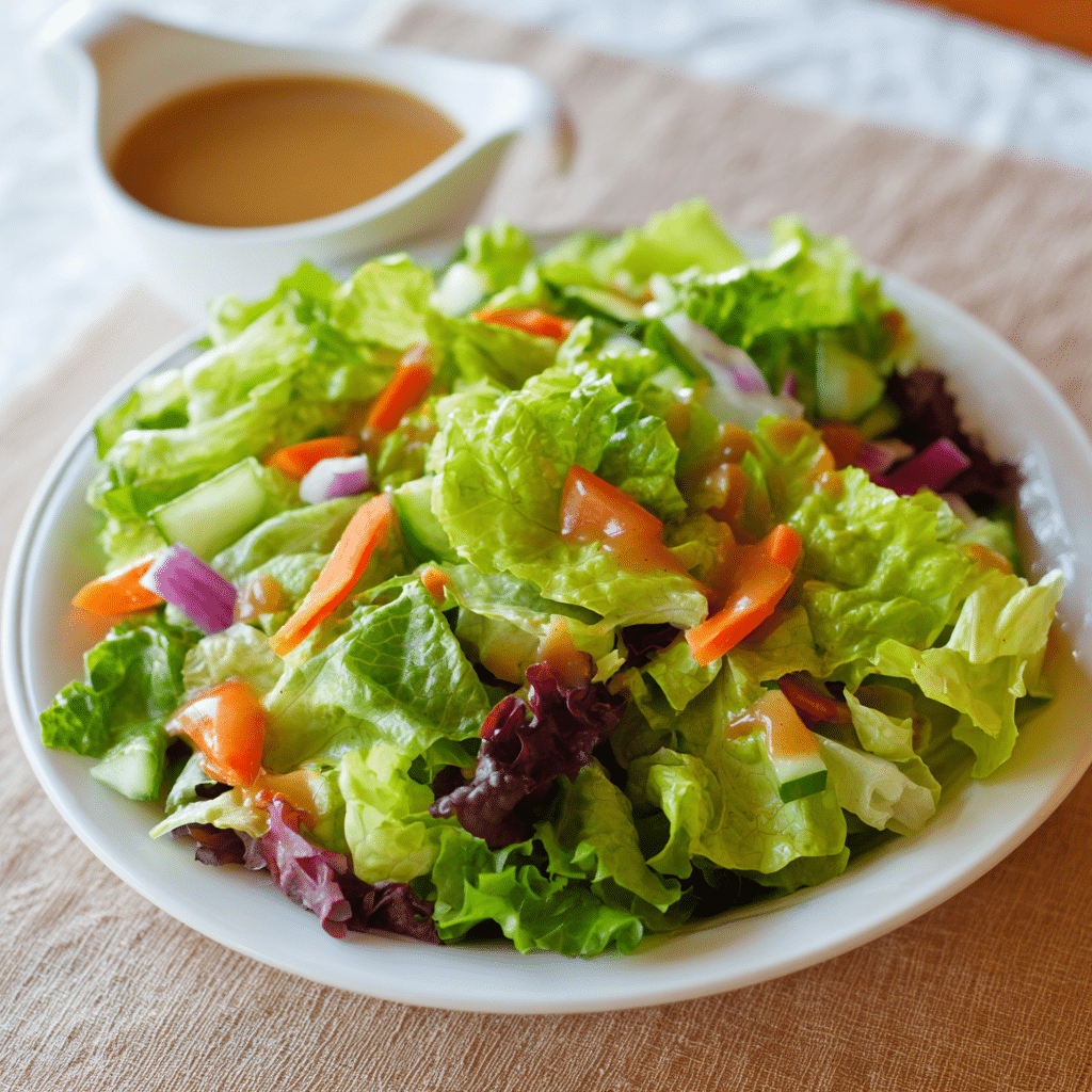 Salad with Sweet Honey Mustard Dressing Recipe - Recipe Image