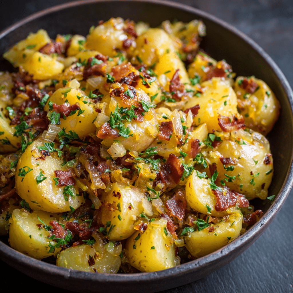 Warm German Potato Salad with Bacon Recipe - Recipe Image