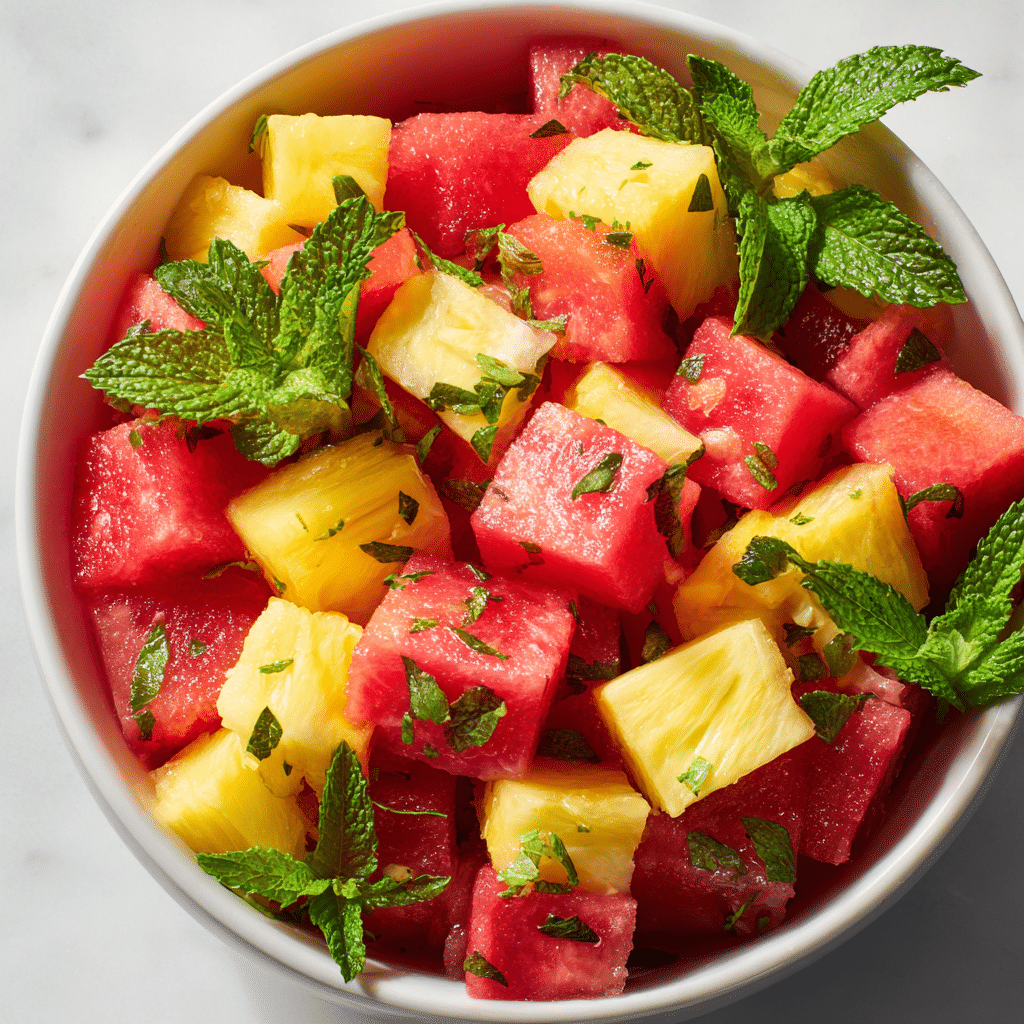 Watermelon Pineapple Salad Recipe - Recipe Image
