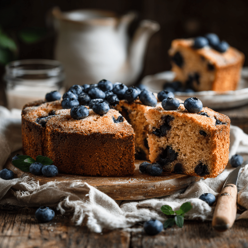 Brown Sugar Blueberry Breakfast Cake Recipe - Recipe Image