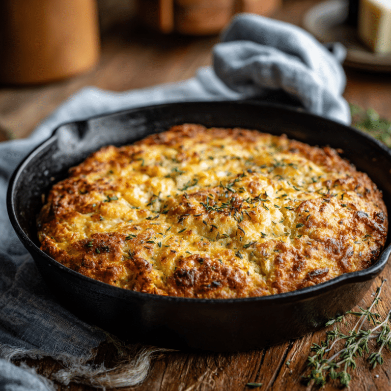 Cheesy Breakfast Biscuit Frittata Recipe