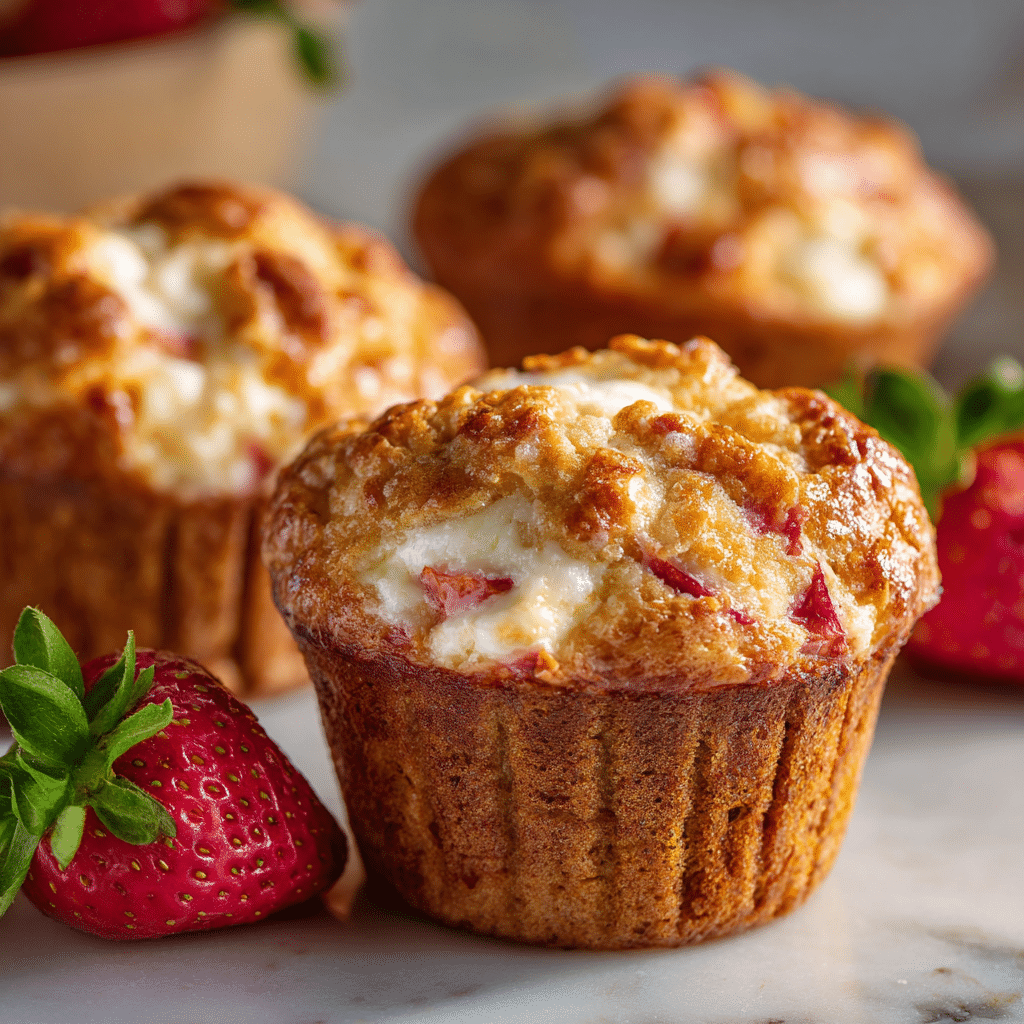 Strawberry Cream Cheese Muffins Recipe - Recipe Image