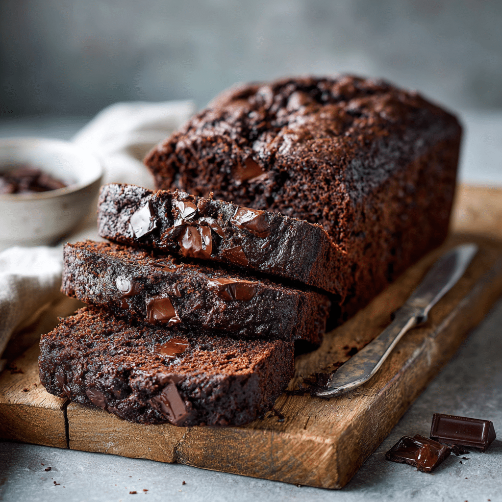 Double Chocolate Banana Bread (Moist For 4 Days!) Recipe - Recipe Image