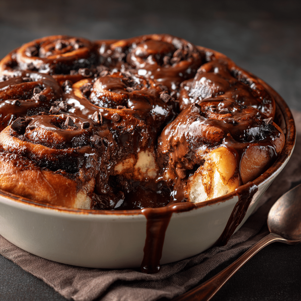 Gooey Chocolate Cinnamon Rolls Recipe - Recipe Image