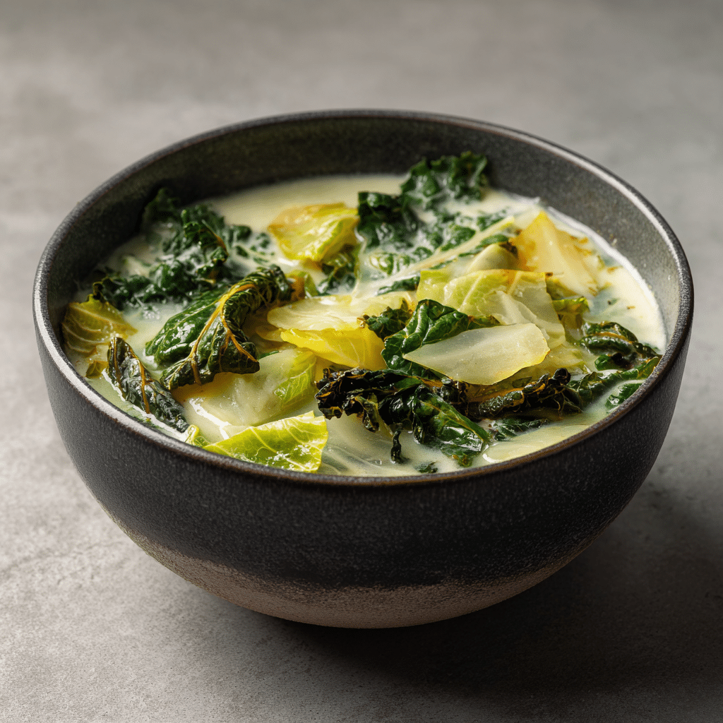 Cabbage & Winter Greens Soup with Coconut Milk Recipe - Recipe Image