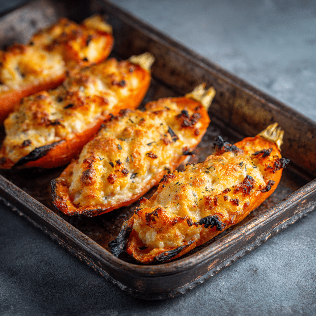 Creamy Sushi Bake-Stuffed Carrot Boats Recipe - Recipe Image