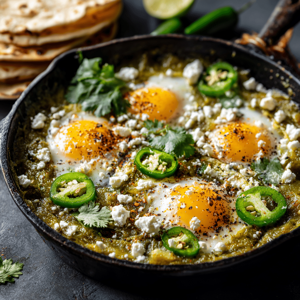 Salsa Verde Baked Eggs Recipe - Recipe Image