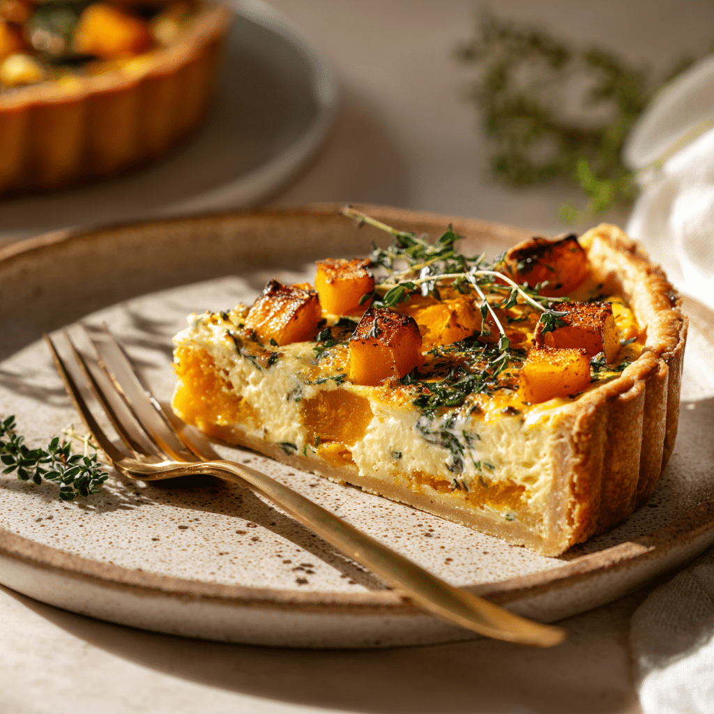 Butternut Squash Quiche Recipe - Recipe Image