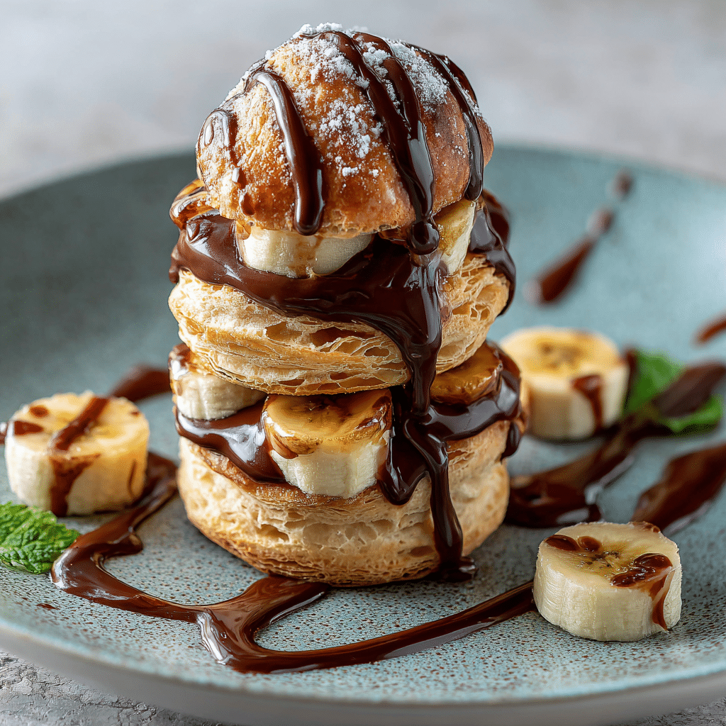 Chocolate and Banana Napoleons Recipe - Recipe Image