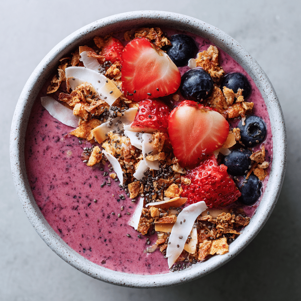 Double Berry Smoothie Bowl Recipe - Recipe Image