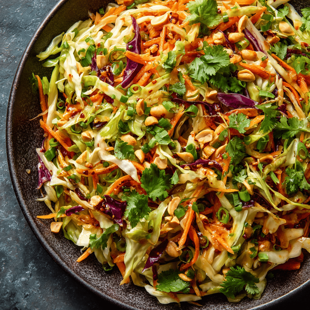 Spicy Cabbage Salad with Peanuts Recipe - Recipe Image
