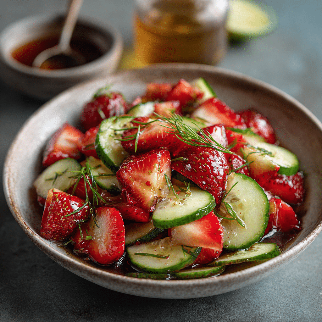 Cucumber Strawberry Salad Recipe - Recipe Image