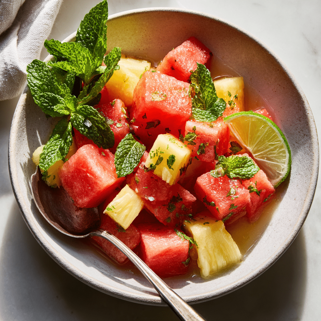 Watermelon Pineapple Salad Recipe - Recipe Image