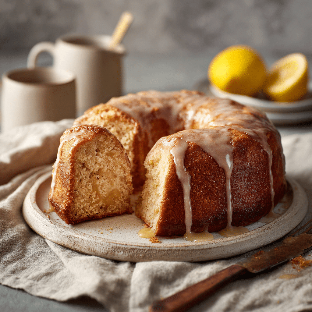 Brown Sugar Lemon Yogurt Cake Recipe - Recipe Image