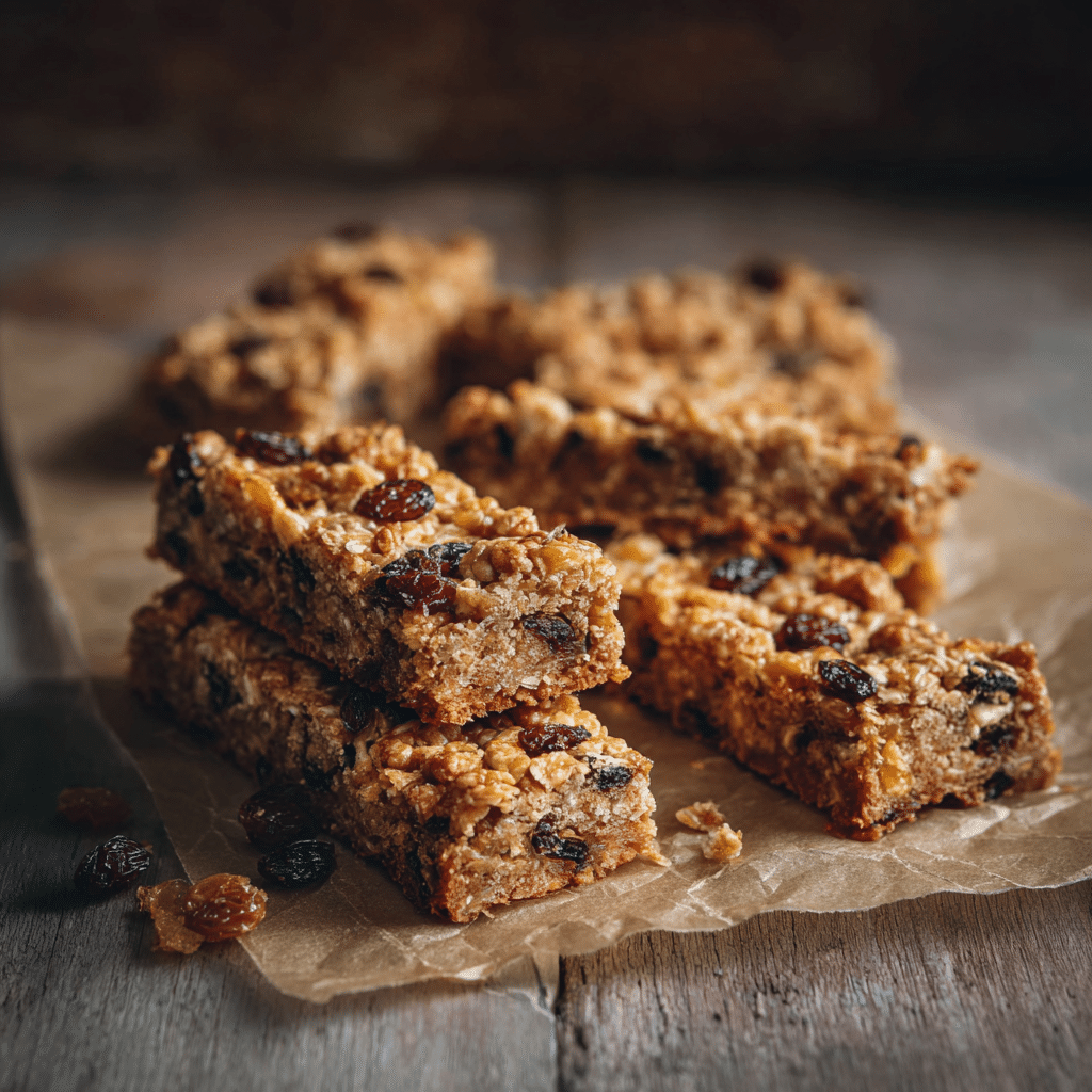 Brown Sugar Raisin Breakfast Bars Recipe - Recipe Image