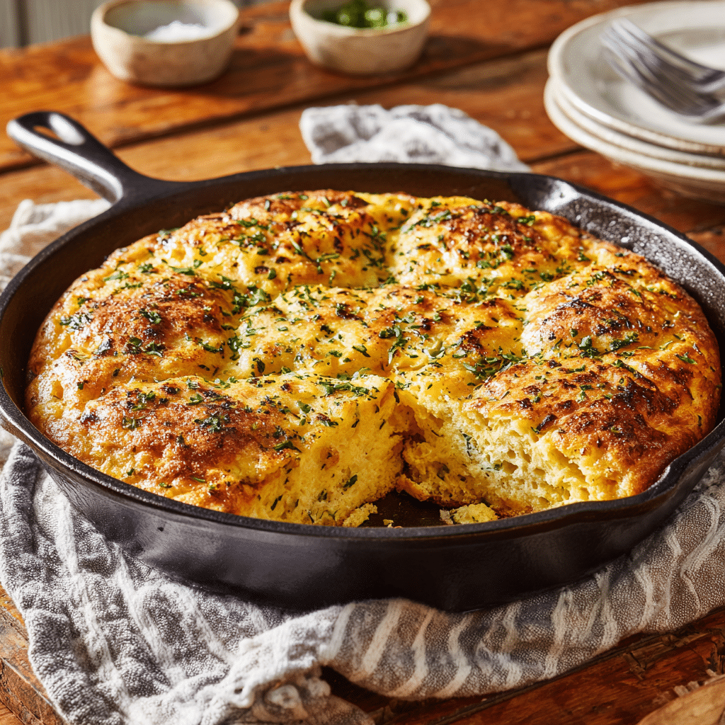 Cheesy Breakfast Biscuit Frittata Recipe - Recipe Image