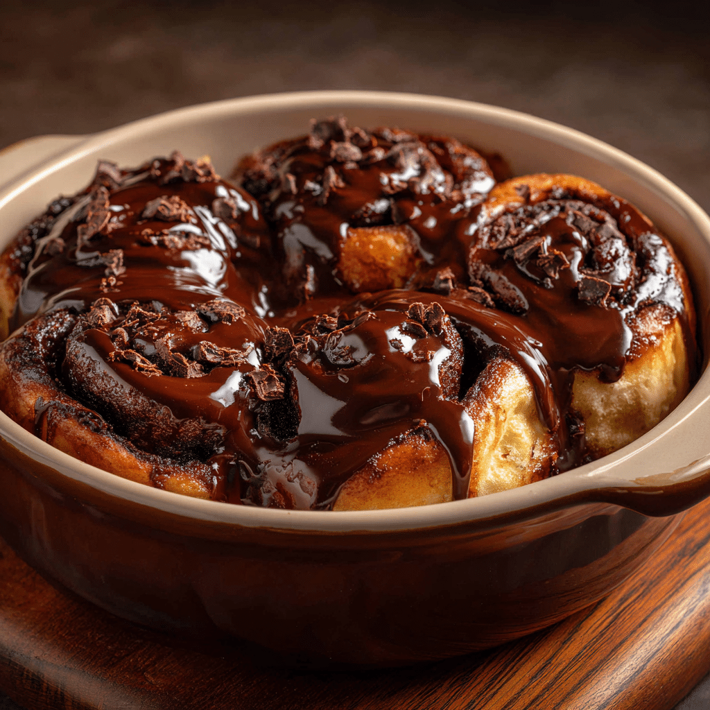 Gooey Chocolate Cinnamon Rolls Recipe - Recipe Image