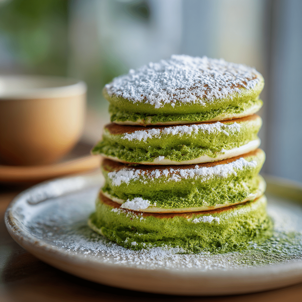 Matcha Soufflé Pancakes Recipe - Recipe Image