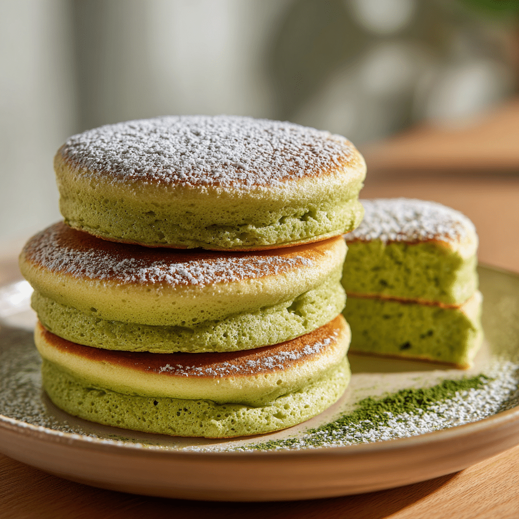 Matcha Soufflé Pancakes Recipe - Recipe Image