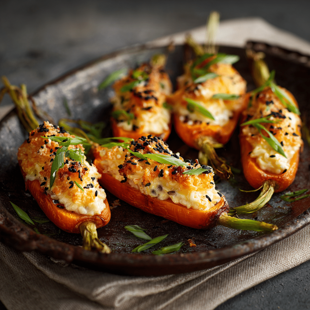 Creamy Sushi Bake-Stuffed Carrot Boats Recipe - Recipe Image