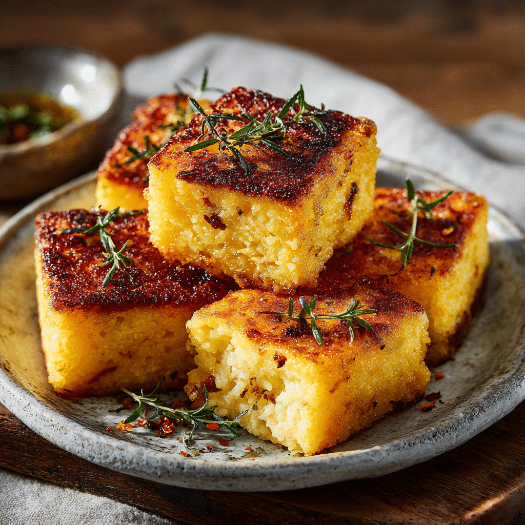 Crispy Rice-Stuffed Polenta Squares Recipe - Recipe Image
