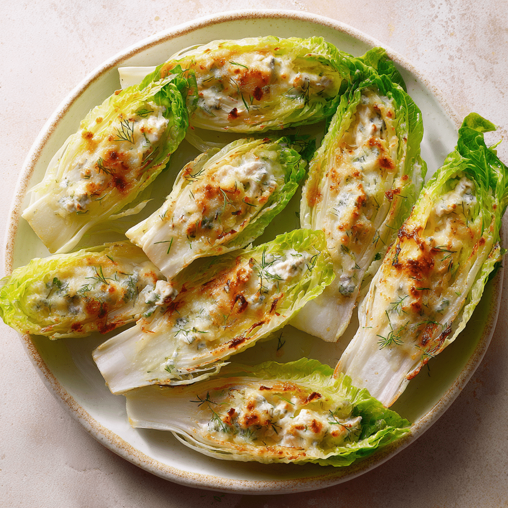 Creamy Sushi Bake-Stuffed Endive Leaves Recipe - Recipe Image