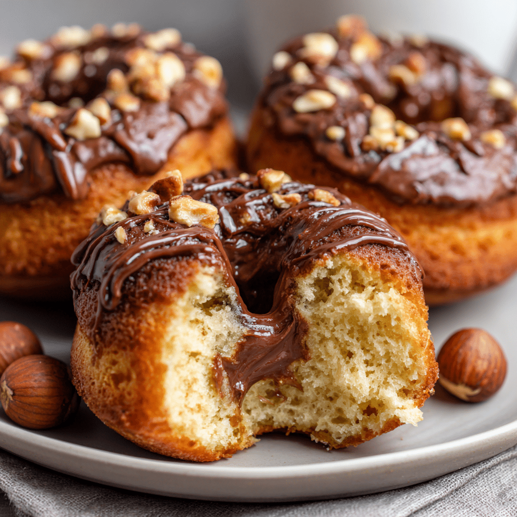 Nutella Filled Baked Donuts Recipe