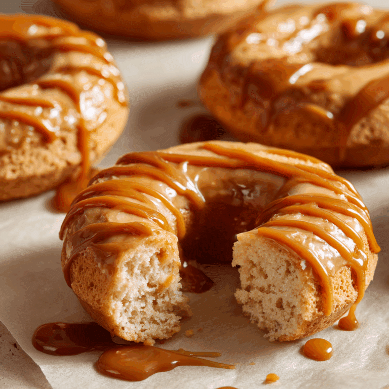 Caramel Drizzle Baked Donuts Recipe