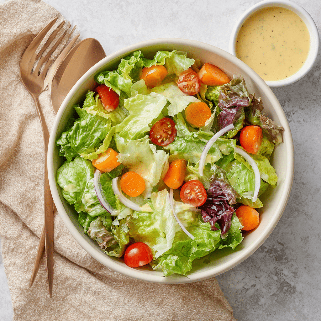 Salad with Sweet Honey Mustard Dressing Recipe - Recipe Image