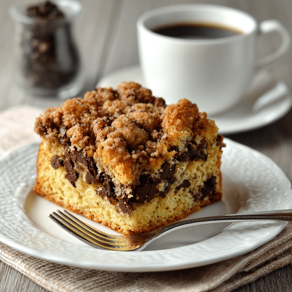 Chocolate Chip Crumb Coffee Cake Recipe - Recipe Image