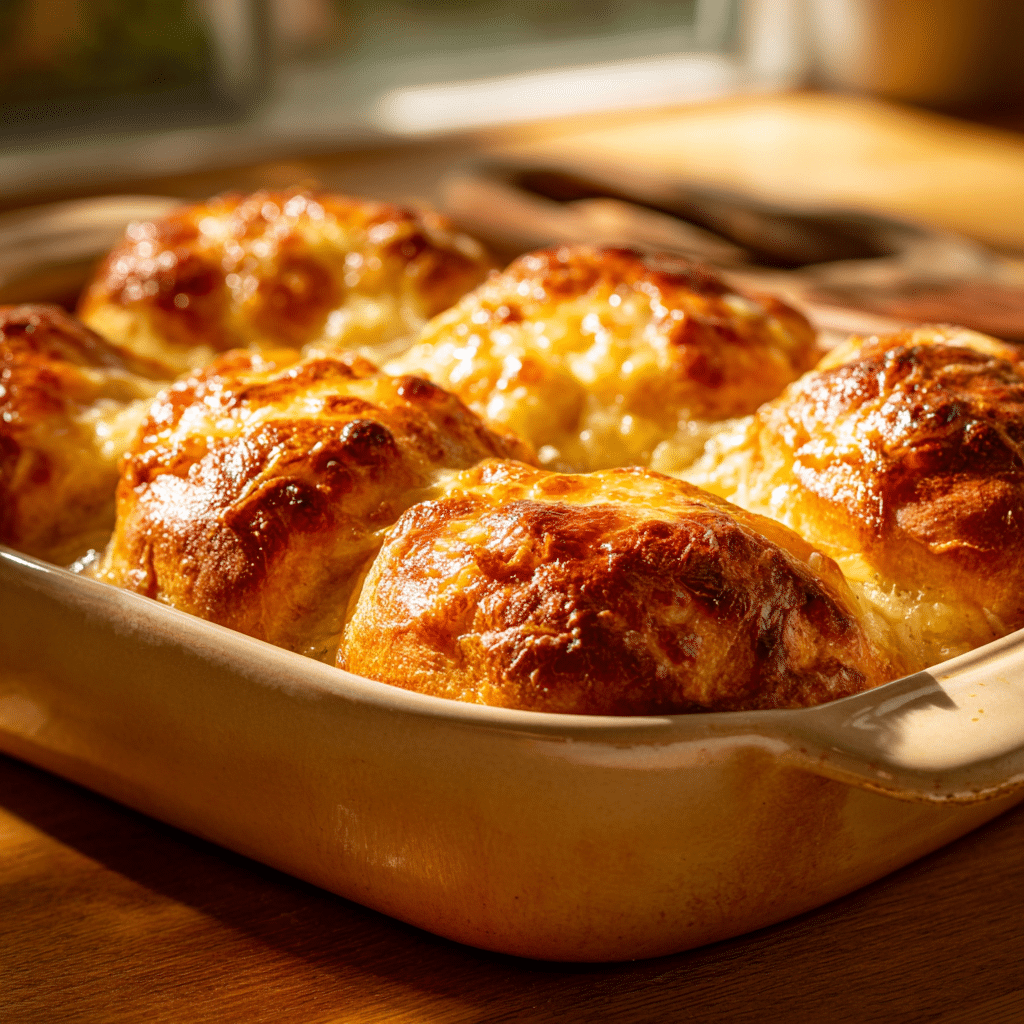 Easy Cheesy Breakfast Rolls Recipe - Recipe Image