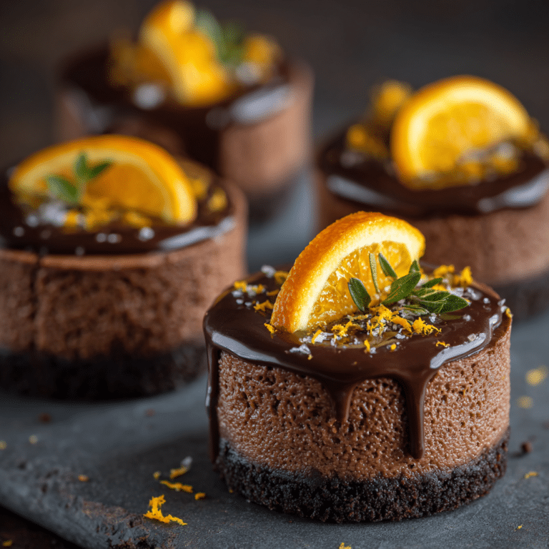 Mini Chocolate Orange Cheesecakes Recipe