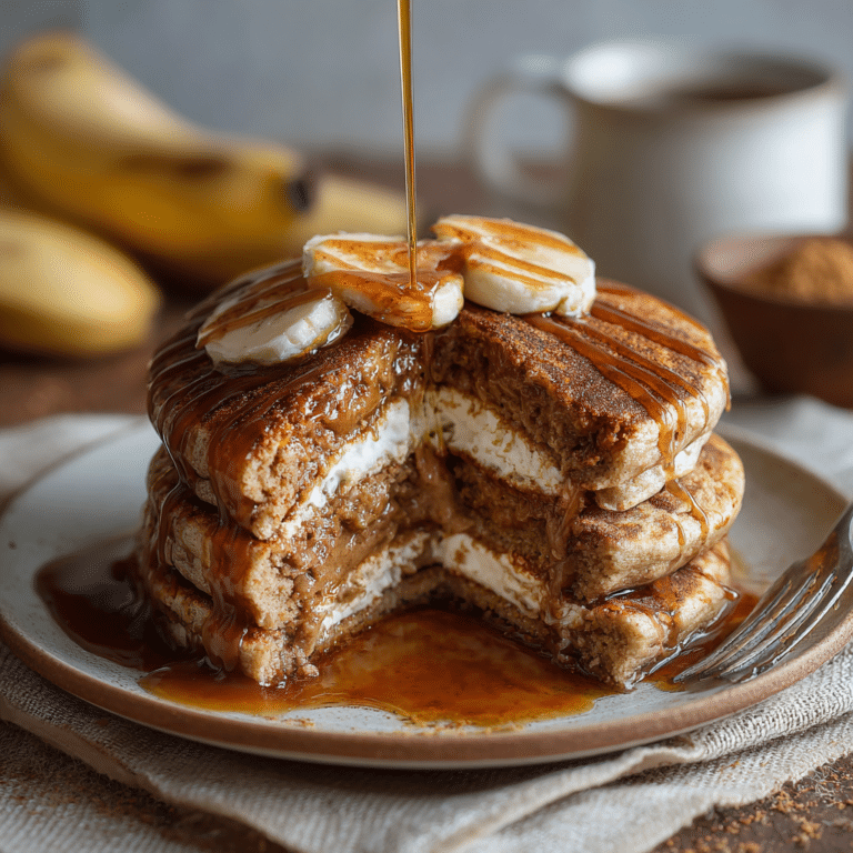 Vegan Biscoff Stuffed Pancakes Recipe