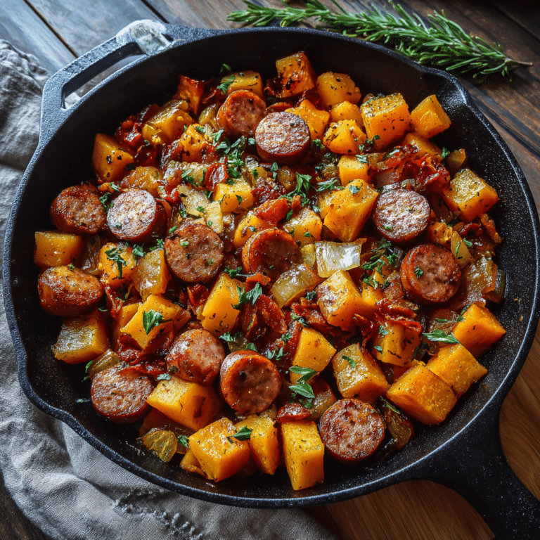 Butternut Squash and Apple Hash with Sausage for Cozy Mornings