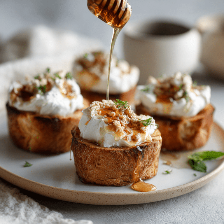Whipped Feta Hot Honey Toast Cups Recipe