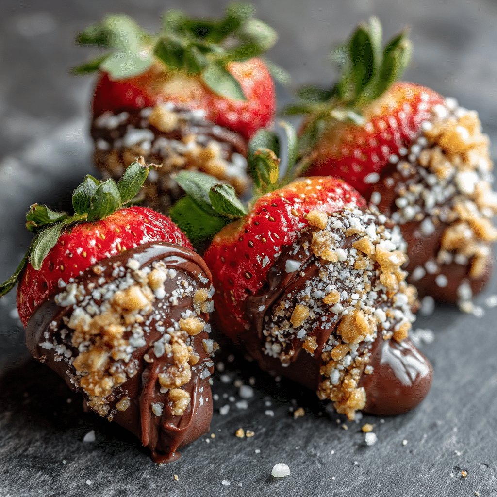 Chocolate Tahini Stuffed Strawberries Recipe - Recipe Image