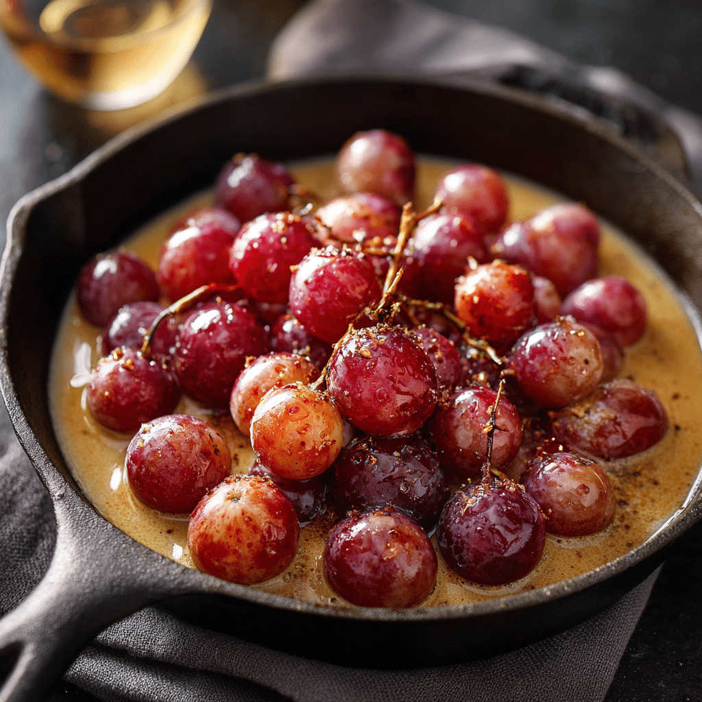 Brown Butter Grape Skillet Dessert Recipe - Recipe Image