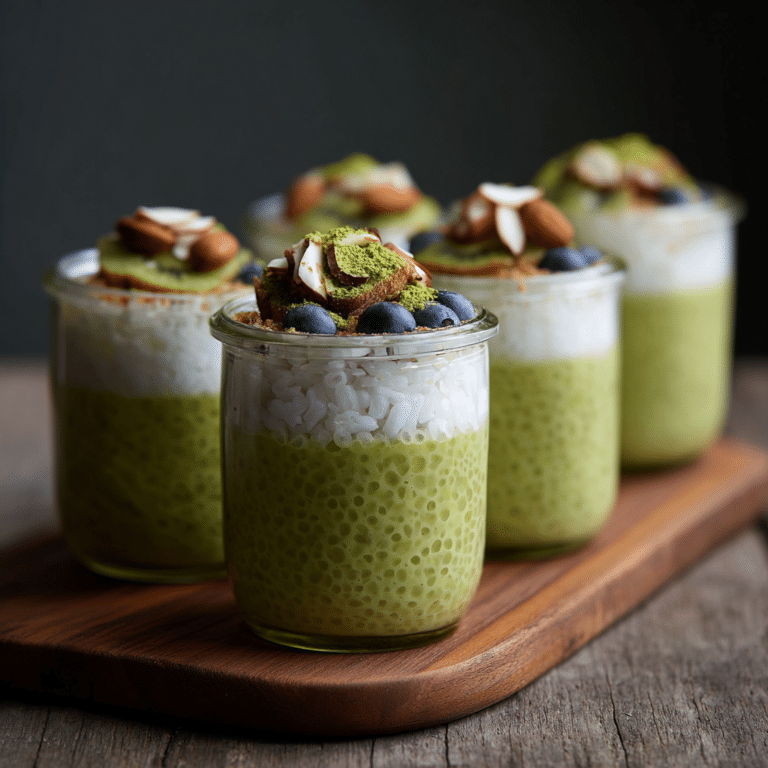 Matcha Coconut Rice Pudding Jars Recipe