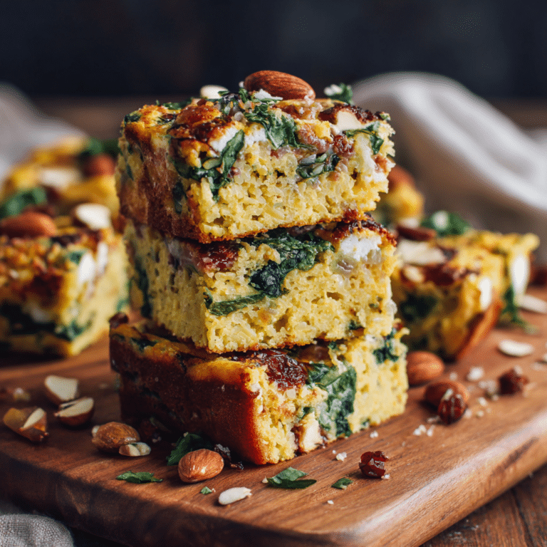 Savory Cornmeal Olive Breakfast Squares Recipe