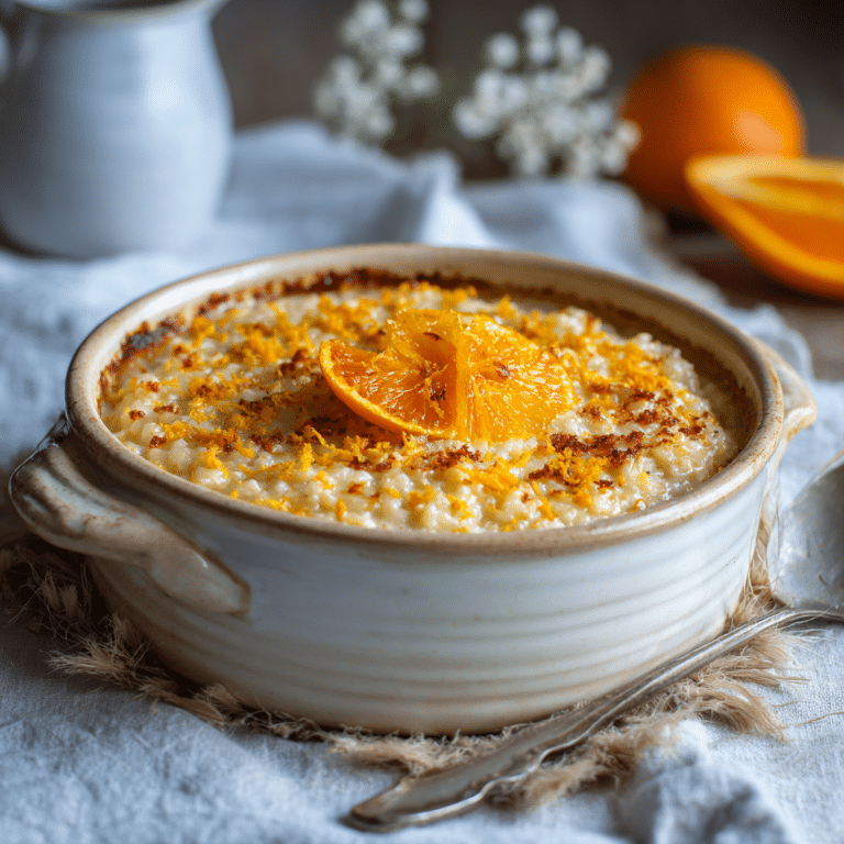 Creamy Orange Rice Breakfast Bake Recipe