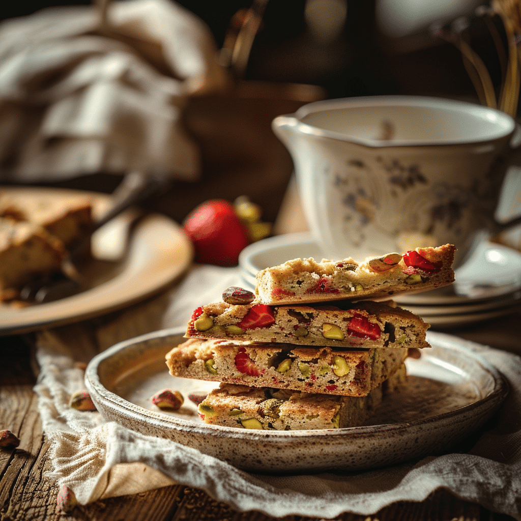 Pistachio Strawberry Breakfast Biscotti Recipe