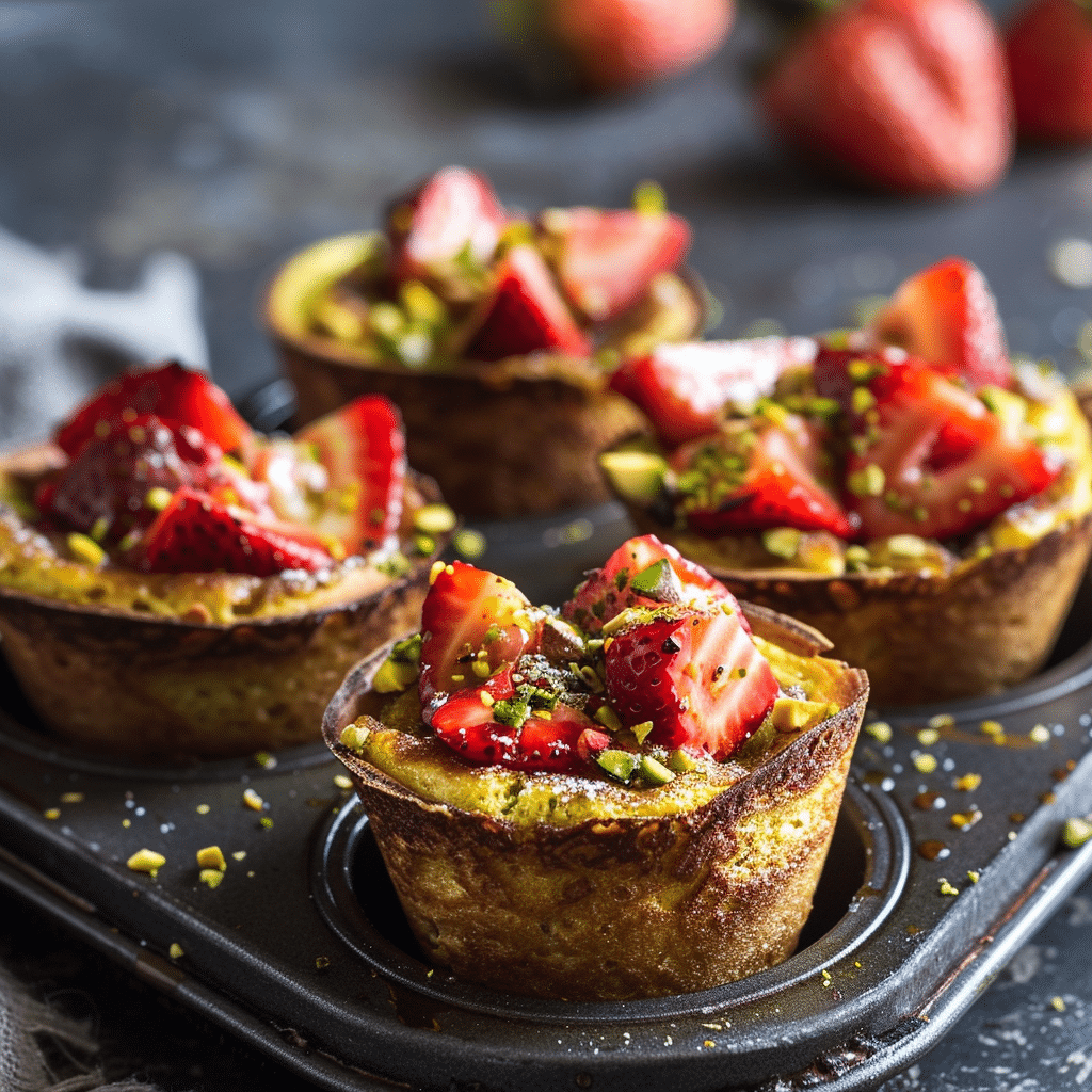 Creamy Pistachio Strawberry Icebox Breakfast Cake Recipe