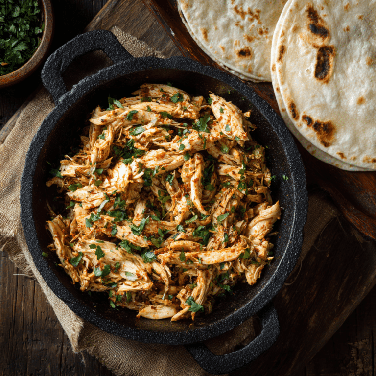 Shredded Chicken Skillet Wrap Filling Recipe