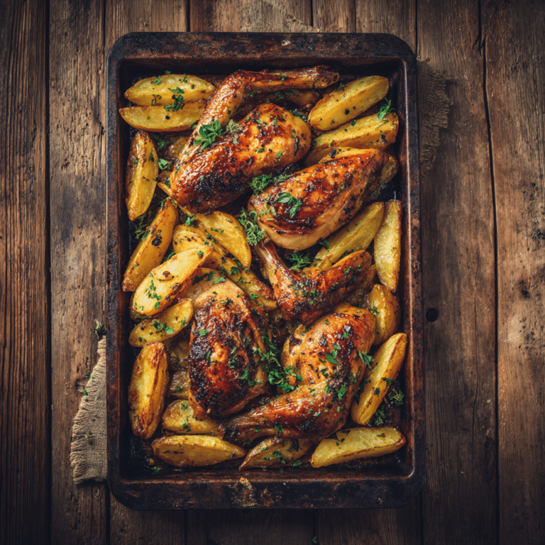 Oven-Baked Chicken & Potato Tray Recipe