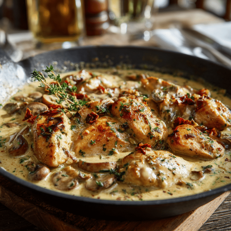 Simple Creamy Mushroom Chicken Recipe
