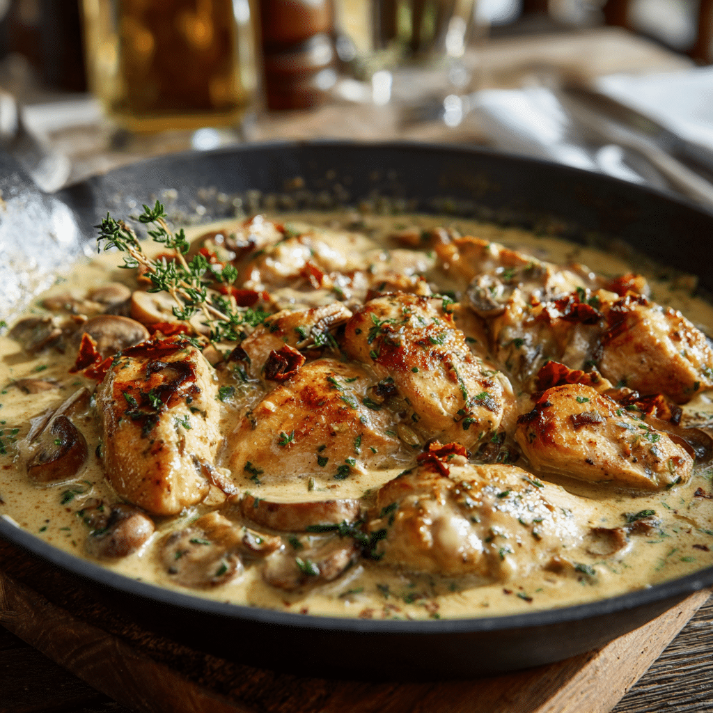 Simple Creamy Mushroom Chicken Recipe
