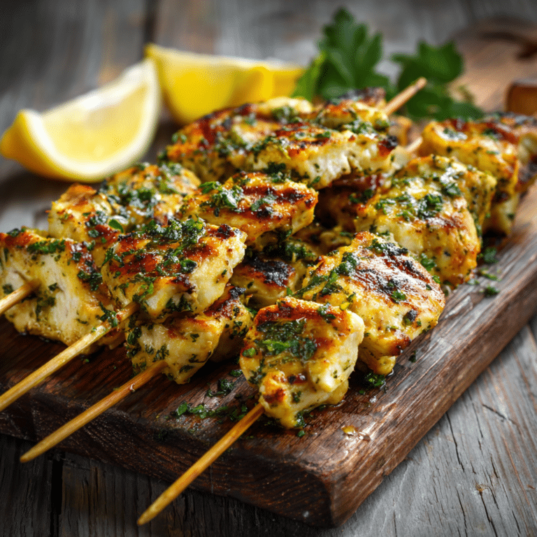 Simple Lemon Herb Chicken Skewers Recipe