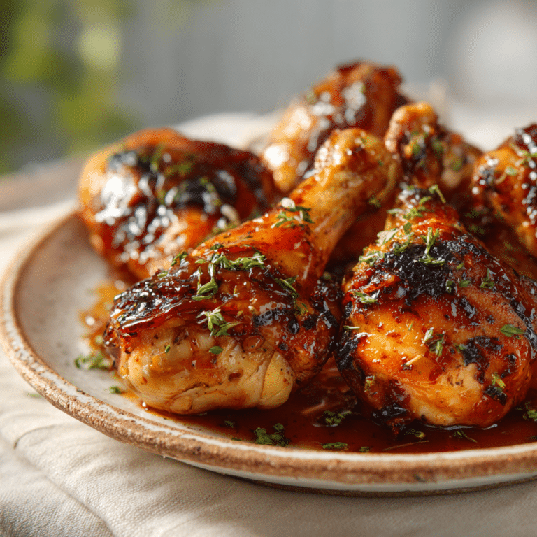 Simple BBQ Honey Chicken Drumsticks Recipe