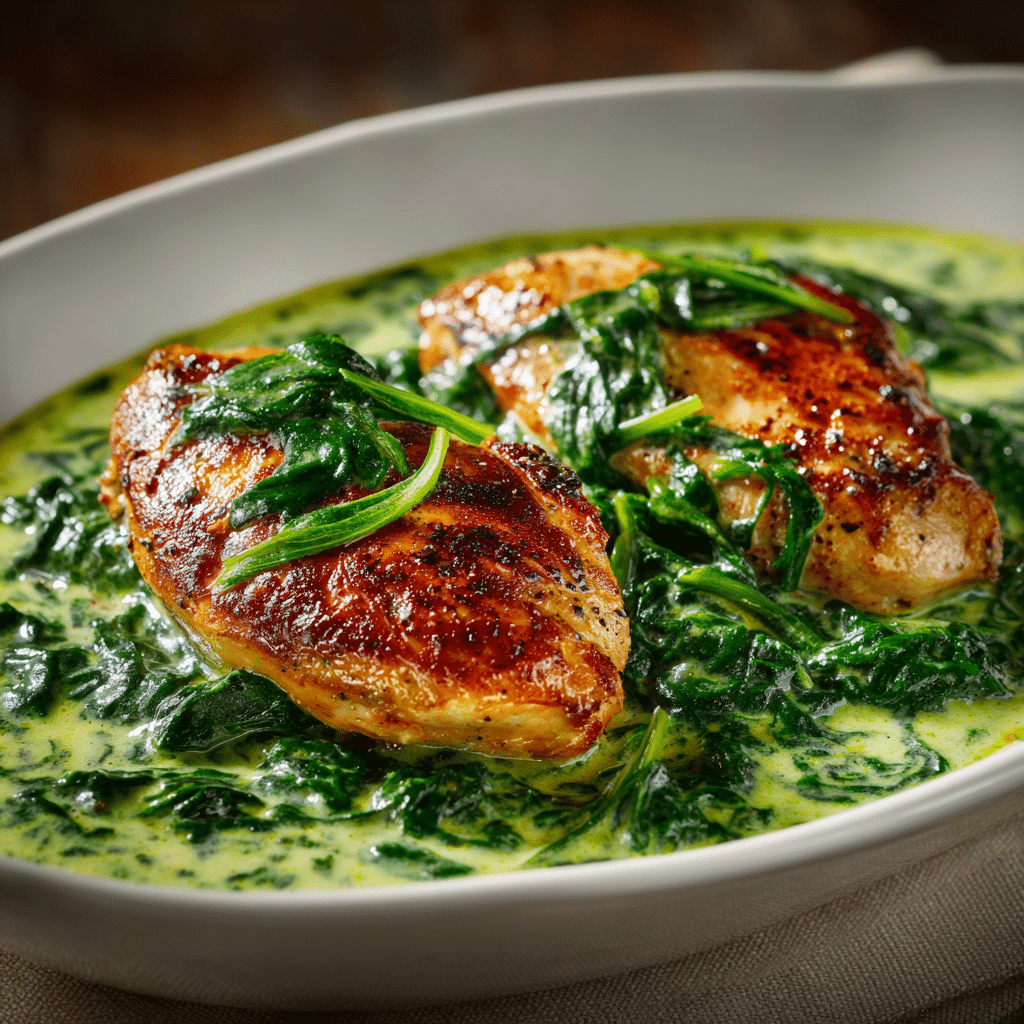 Creamy Spinach Chicken Recipe - Recipe Image