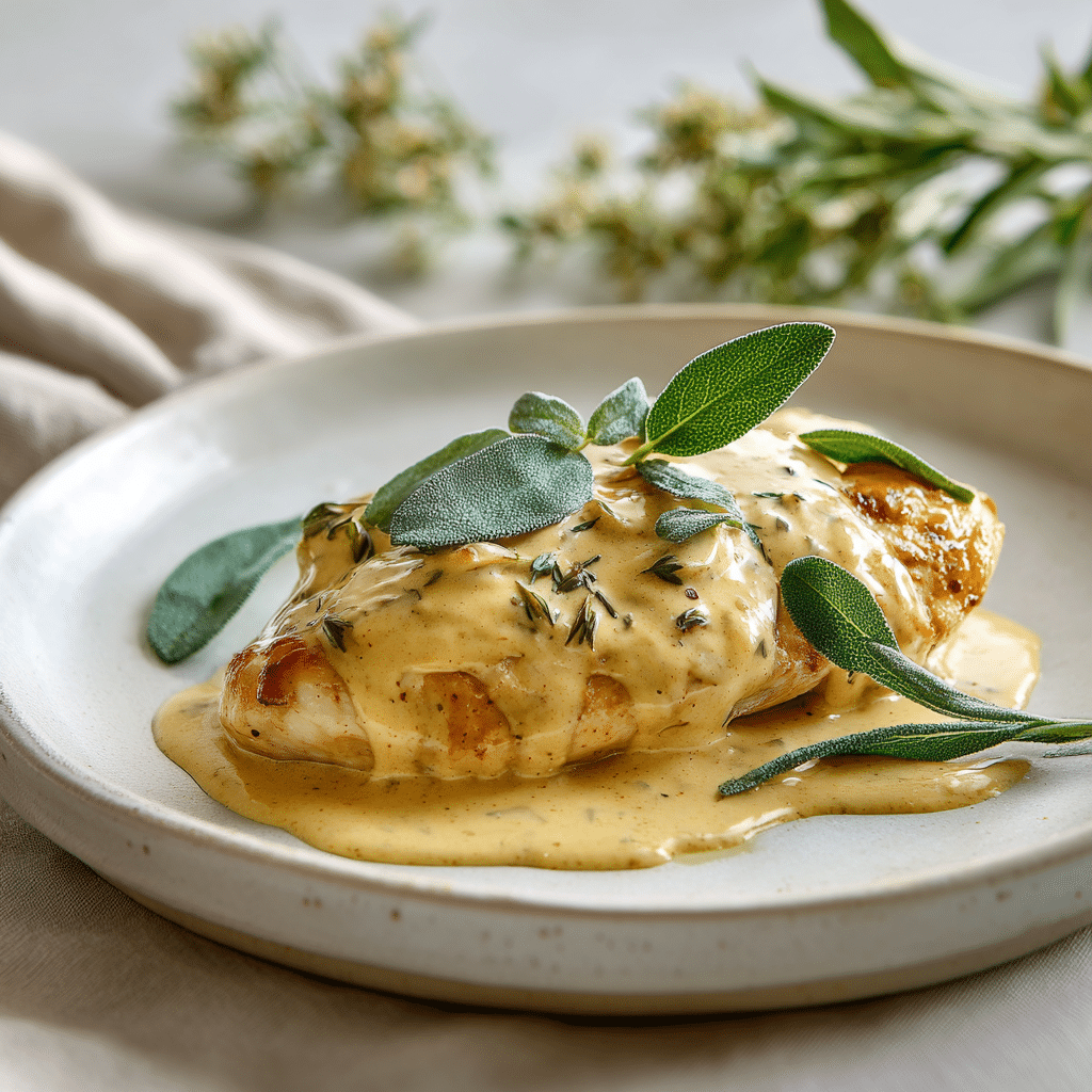 Creamy Mustard Tarragon Chicken Recipe - Recipe Image